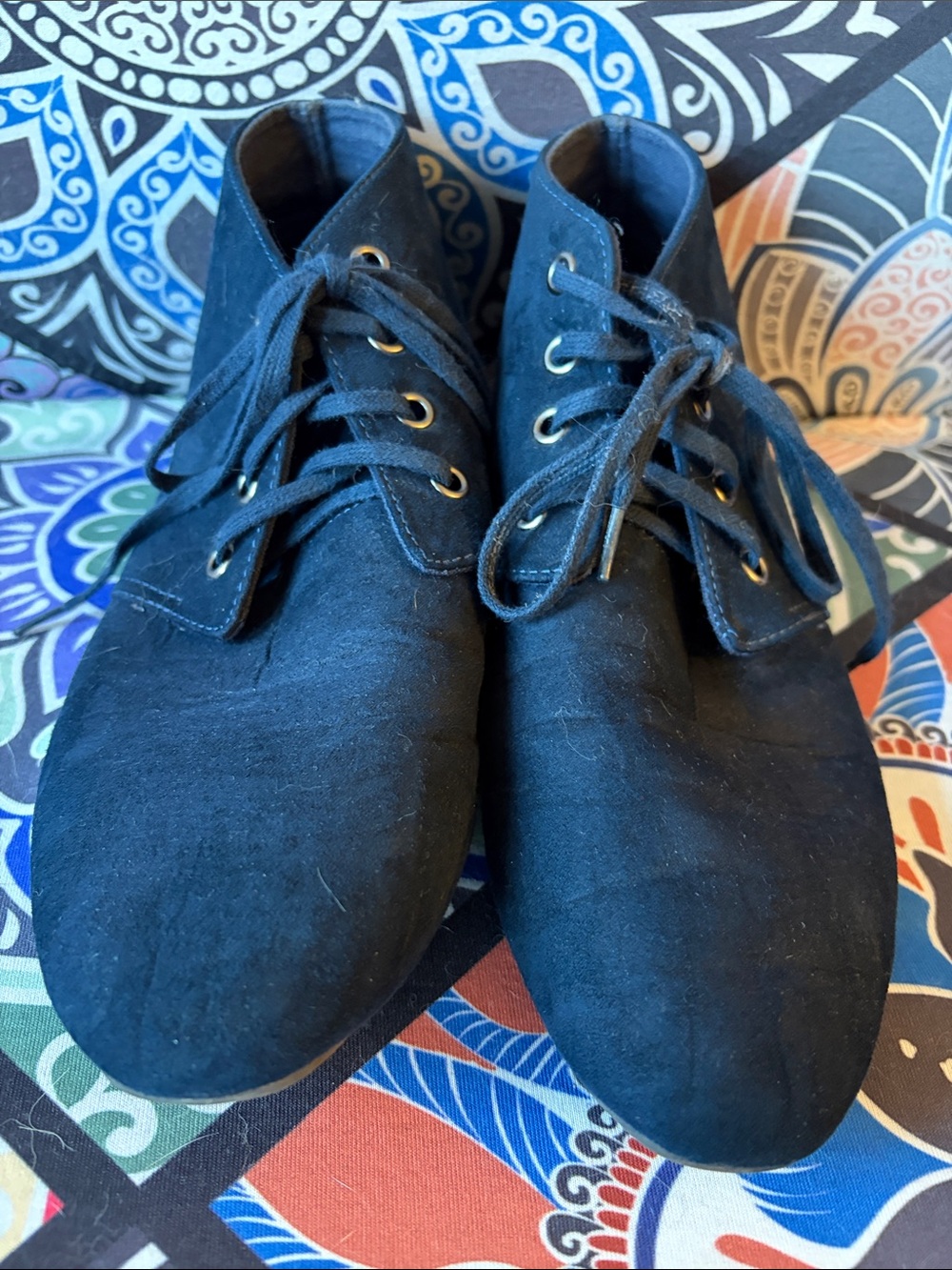 Forever 21 Women’s Navy Lace-Up Casual Boots